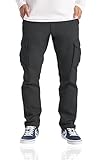 westAce Men's Cargo Trousers Casual Relaxed-Fit Multi Pocket Stretch Cotton Drawstring Work Utility Construction Hiking Tactical Streetwear Cargo Pants (Available in Big & Tall) (34W / 30L, Charcoal)