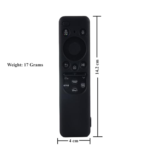 Image of Silicone TV Remote Cover Compatible with Samsung Smart TV Remote 2023 BN59-01432G BN59-01432A (Samsung Smart TV 2023 Model Solar Remote Cover - Style 4, Black - Style 4)