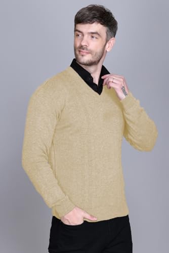 Image of V Neck Wool Sweater Pullover for Men Winter Fullsleeve | Warm Fabric