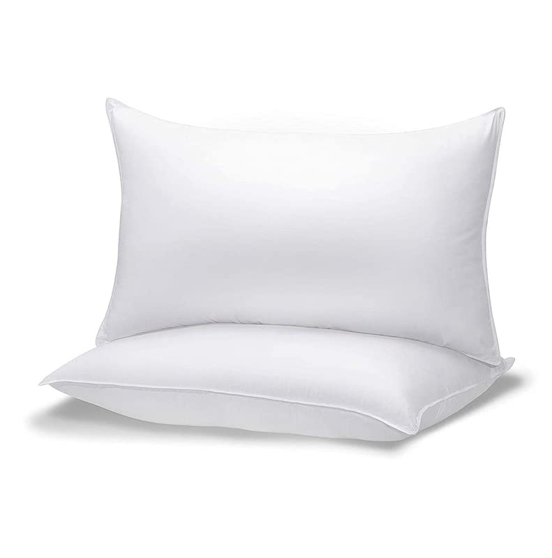 Jay Shree Shyam Microfiber Soft White Pillows Set of 2 Pack of 2 Pillow Cotton 16 x 24 Inches Or 40 x 60 cm Well-Filled Pillows for Sleepinas-566
