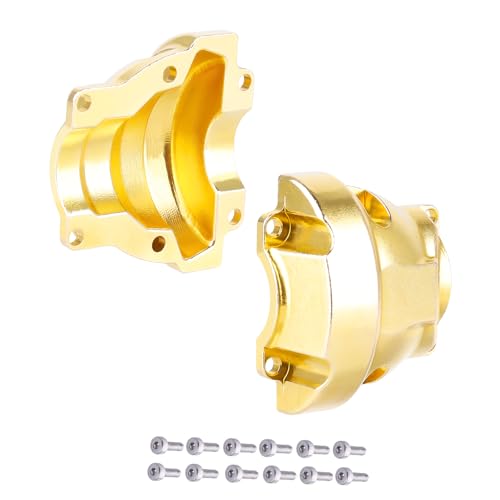 Hobbypark Brass Axle Diff Cover Differential Heavy Weight (Front & Rear) for Redcat Gen8 Scout II 1/10 RC Crawler Car (2-Pack)