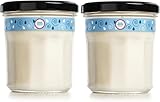 MRS. MEYER'S CLEAN DAY Soy Aromatherapy Candle, 35 Hour Burn Time, Made with Soy Wax and Essential Oils, Rain Water, 7.2 oz - Pack of 2