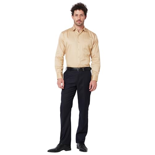Image of KENNETH COLE New York Mens Slim Fit Cotton Spread Collar Long Sleeve Solid Patch Pocket at Chest Formal Shirt