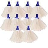 Avern Exel Mop Heads BIG White Push Socket Fit Mop Heads (Pack Of 10) Disposable Super Absorbent Heavy Duty Mops - Colour Coded - Robert Scott (Blue (10 Pack))