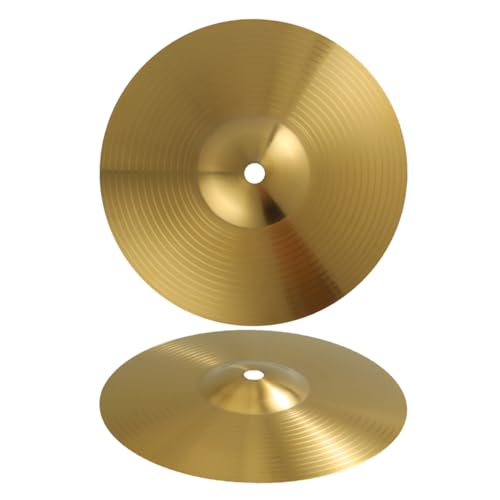 Milisten Jazz Drum Cymbal Set 2pcs Metal Ride Symbols Drum Cymbals for Practice