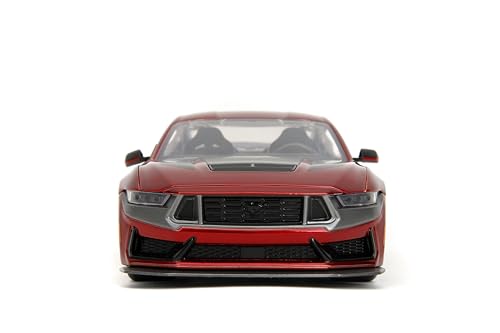Jada Big Time Muscle 1:24 2024 Ford Mustang GT Dark Horse Die-Cast Car, Toys for Kids and Adults(Candy Red)