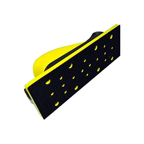 Ankexin Vacuum Hand Sanding Block 19.8x7cm/7.80x2.76'' Pu Foam Hand Grinding Block Dust-free Multi Hole Hook & Loop Sanding Disc