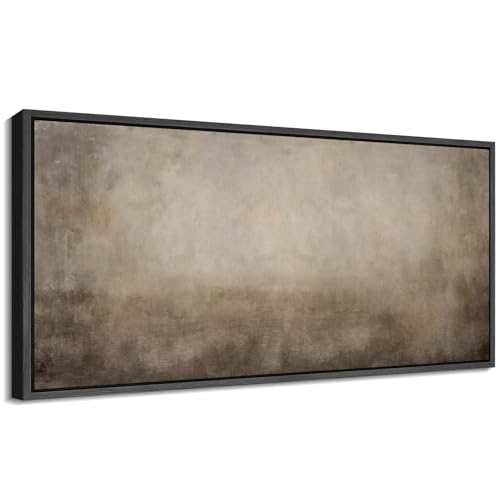 SIGNFORD Extra Large Framed Canvas Neutral Toned Gradient Abstrac...