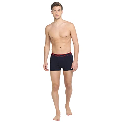 Image of Dixcy Scott Originals Men's Long Cross Trunk Comfort Fit Solid Innerwear Outer Elastic with Spandex(Short Navy /Coffee Brown /Black - Pack of 3 )-80