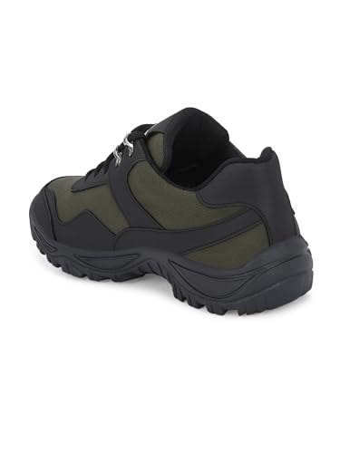 Image of Leo Men's Black Light Weight Casual Waterproof Shoes for Trekking, Hiking & Other Outdoor Activities