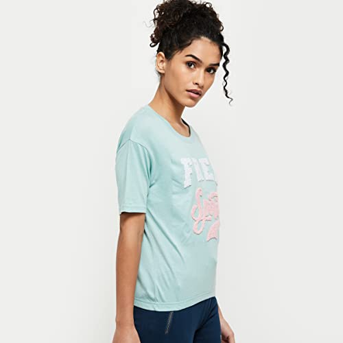 Image of Max Women's Printed Round Neck Regular Fit T-Shirt