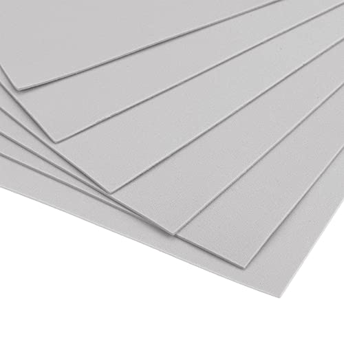 Image of uxcell Light Grey EVA Foam Sheets 11 x 8 Inch 1.8mm Thickness for Crafts DIY Projects, 6 Pcs
