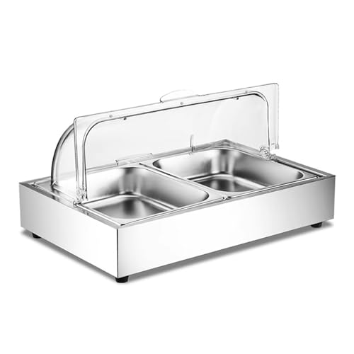 Contenitore per alimenti con griglie profonde per eventi, feste, catering, organizer da banco per insalate fresche e antipasti