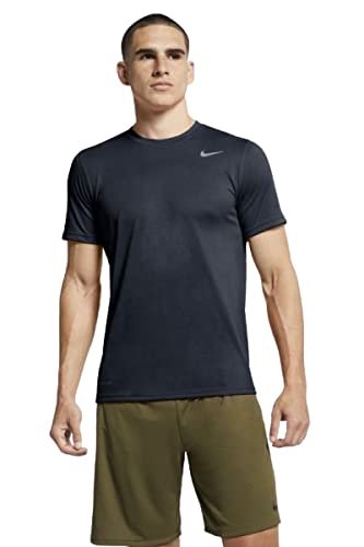 Image of Nike Men's Legend 2.0 Short Sleeve Tee, Obsidian /Black /Black, Large