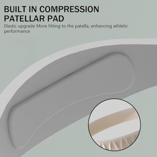 Image of Proberos 2 PCS Patella Support Knee Cap Brace Silicone Bands, for Pain Relief Patella Brace, Lightweight Design for Basketball, Running, Tennis, Weightlifting, Unisex