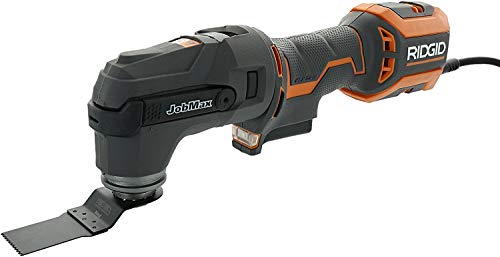 Ridgid R28602 JobMax 4 Amp Corded Multi Tool with Replaceable Heads (Sander Head, Sanding Pads, Crescent Saw and 1 1/8â€œ Wood Cutting Blade Included) (RENEWED)
