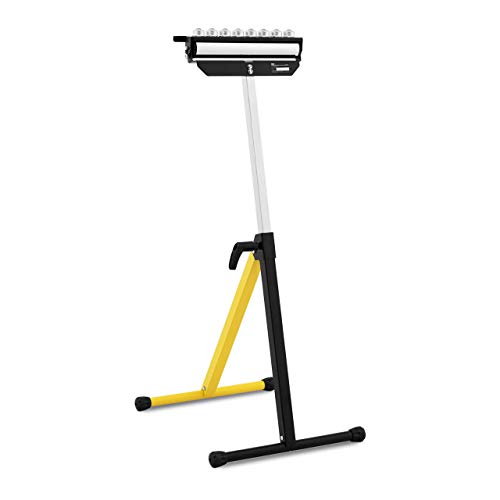 MSW Servante À Rouleau Tréteau D'Établi Support Chevalet D'atelier MSW-RT-60B (Hauteur 67,5-110 cm, Capacité 60 kg, 1 Rouleau Avec 8 Billes, Bâti En Fer et Plastique, Rouleau Et Billes En Acier) Cover