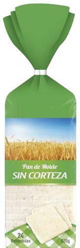 Pan de Molde Sin Corteza 820g – 24 Rebanadas | Tierno, Blanco y Suave | Ideal para Sandwiches y Aperitivos