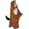 Lazy One Wearable Hooded Blanket for Kids, Animal Hooded Blanket (Horse, Brown Blanket)