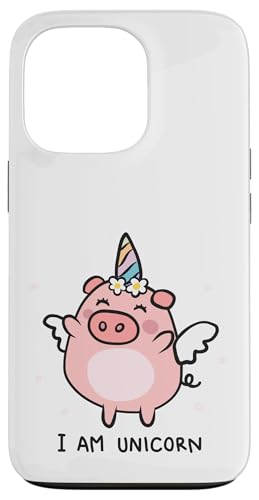 Funny I am a Unicorn Pigs Can Fly ���j�R�[�� �K�[���Y ���f�B�[�X �����Y �X�}�z�P�[�X iPhone 13 Pro �p