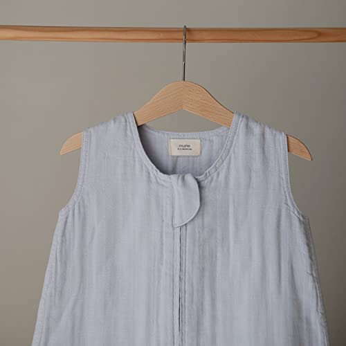 Image of mushie Baby Wearable Blanket | 100% Organic Cotton Muslin | Sleeping Bag For Infants (Baby blue)