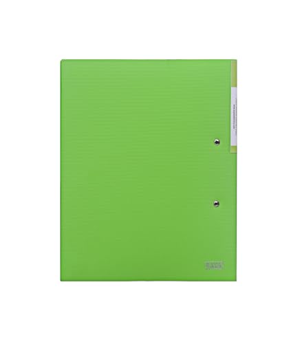 Image of Saya Report File Folder - A4 Size | Professional Presentation Folder with Chrome Lever Clip, Inside Pocket, and Punchless Design | 2-Pack for School, Work, and Home Organization (A4, P Green)