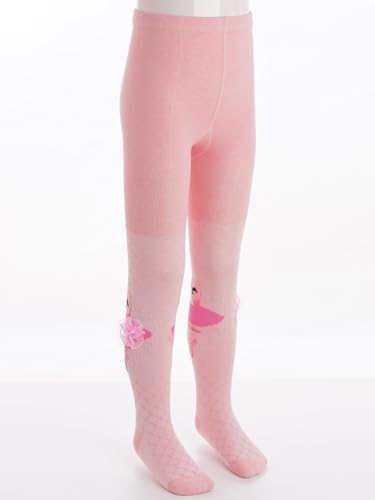 JEATHA Kids Girls Leggings Cute Ballerina Jacquard Tights Footed Pantyhose for Ballet Dance Performance2