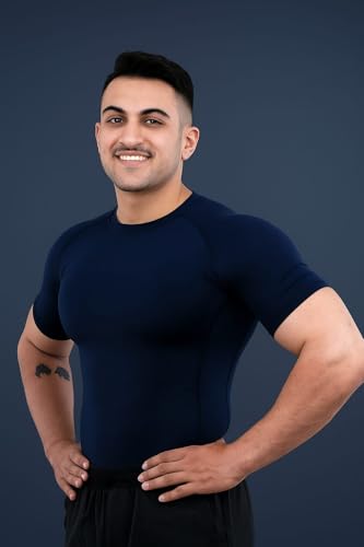 Image of Men's Gym T-Shirt, Dra-fit, Regular Fit, Round Neck, Short Sleeve, Black