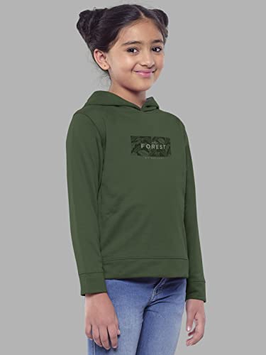 Image of HELLCAT Girls Regular Fit Fulsleeve Hooded Sweatshirt with Rib - Pack of 1