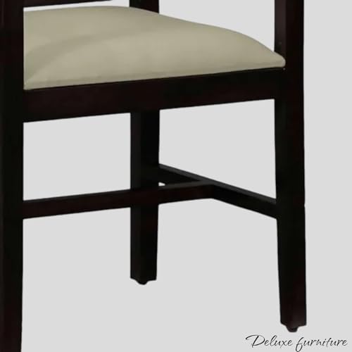 Image of Solid Wooden Chair | Arm Chair for Living Room, Bedroom & Home (48D x 53W x 99H Centimeters (Peshtigo-Warm Chestnut, One Seat)