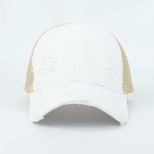 Image of Trucker Hat Distressed Baseball Cap Golf Cap Adjustable Sportswear Hat for Men Women Unisex