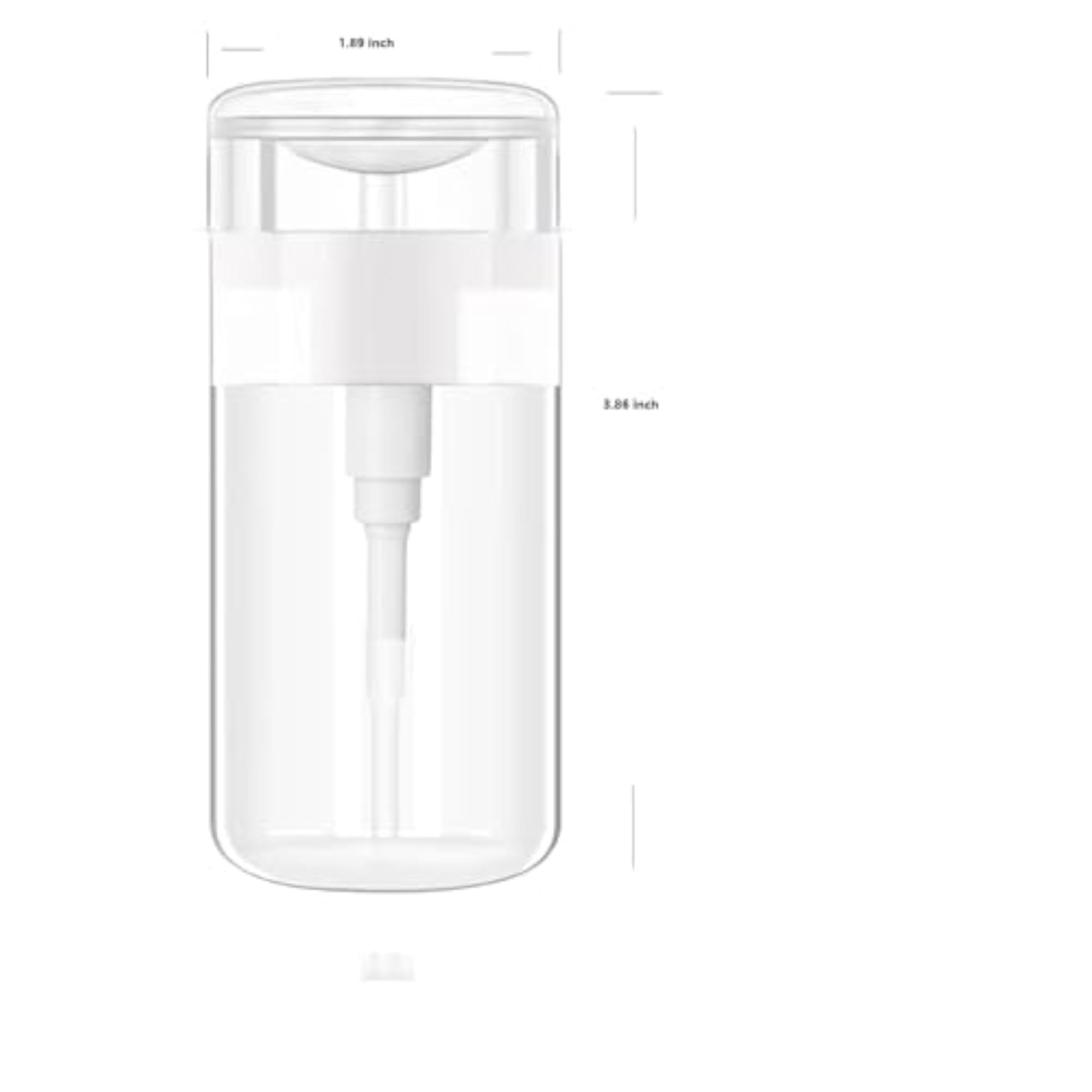 Push Down Pump Dispenser for Nail Polish Remover, 4 oz