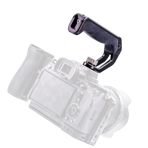 Image of Camera Hand Grip Universal Handle with 3 Cold Shoes, Ergonomic Silicone for NATO Rail & 1 /4 inch Camera Cage (Camera Top Handle)