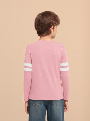 Image of Haloumoning Boys Long Sleeve Shirts Kids Crewneck T Shirts Casual Striped Tops Tees 5-14 Years
