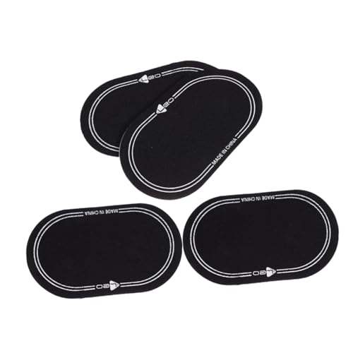 Totority ドラムヘッドミュートパッド 4 個ダブルペダルパッチドラムヘッドステッカーバスドラムパッド用多用途ドラムキット用
