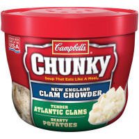 Campbell Chunky Nueva Inglaterra de la almeja Chowder Microwavable sopa 15,25oz