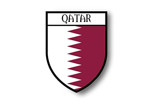 Akachafactory Autocollant Sticker Voiture Moto Blason Ville Drapeau Qatar Qatari