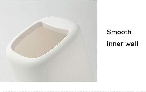 Miniatura 3 de Botes de basura de 2.1 galones de capacidad, cubo de basura de doble capa con apertura geométrica, para el hogar, dormitorio, cocina, (color gris)