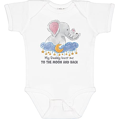 Image of inktastic My Daddy Loves Me To the Moon and Back Elephant Family Baby Bodysuit