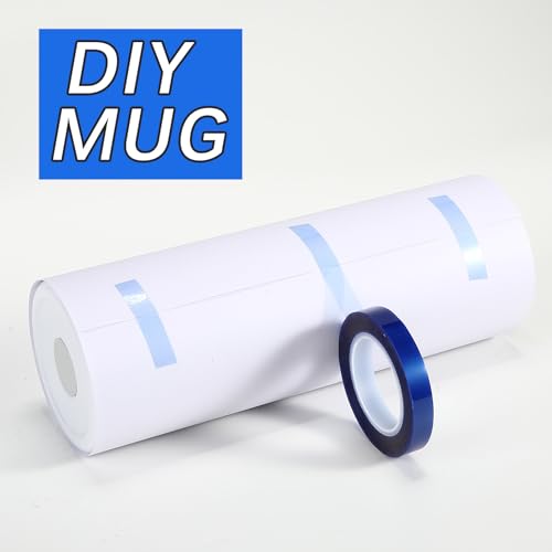 Image of 6 Rolls 10mm x 33m(108FT) Heat Tape Heat Resistant Tape High Temperature Heat Transfer Tape for Heat Sublimation Press Vinyl,No Residue(Blue)