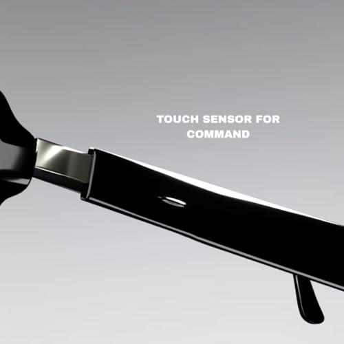 Image of Jodykoes Open media 8 in modal Smart Glasses with Built-in Speakers, Voice Assistant & Prescription Lenses | Square Bluetooth Audio Eyewear (Blue)