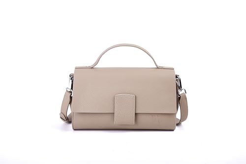 Sac en cuir Amstel compact sac bandoulière beige femme sans encombrement