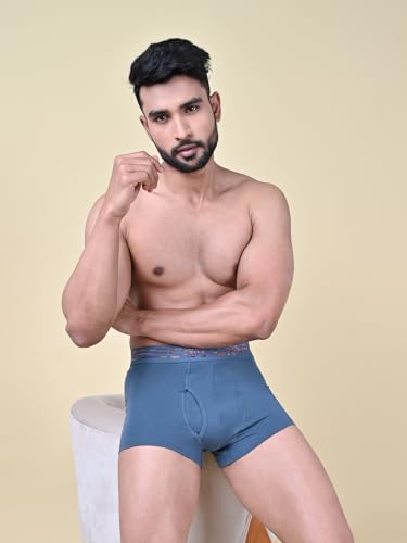 Image of Rupa Colors Solid Trunk for Men, Cotton Blend, Outer Elastic, Regular Fit, Pack of 1