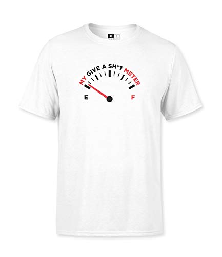 T-shirt My Give A Sh*t Meter blanc en taille L pour homme et femme