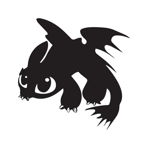 Vinilo decorativo personalizado dragón sin dientes miniatura 1