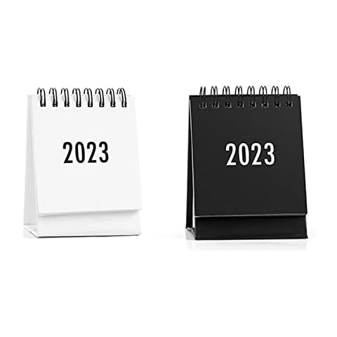 Mini Desk Calendar 2022-2023,Pocket Calendar for 2023,Portable Weekly Monthly Desktop Calendar from August 2022 to December 2023,Small Calendar with Stickers for Desk Work Table on Home Office School Cover