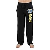 Mens Black Fallout Logo Video Game Lounge Wear Sleep Pants-L
