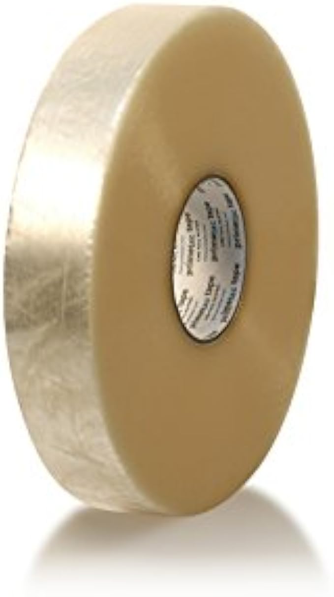 Primetac 620 3x1000 CL Clear Hot Melt Carton Sealing Tape, 1.9 mil Thickness, 914 m Length, 72 mm Width (Pack of 4 Rolls)