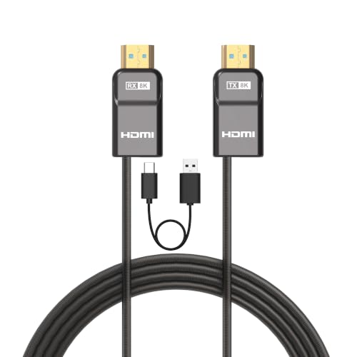 Image of RUIPRO 8K Full Fiber Optic Armored HDMI 2.1 Cable 48Gbps, 8K60 /4K120, 33FT