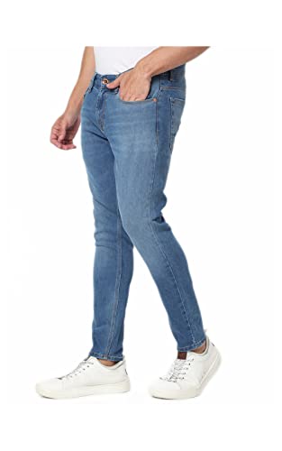 Image of Spykar Men's Kano Slim Fit Mid-Rise Jeans (Ankle Length)